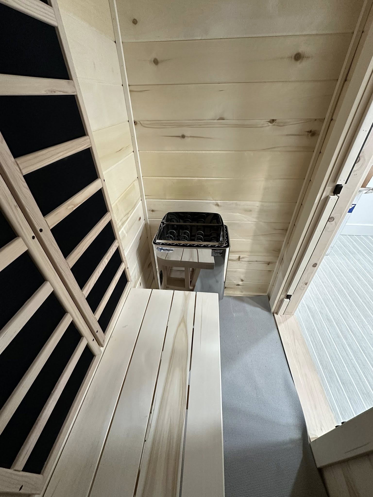 Luxury custom interior home sauna